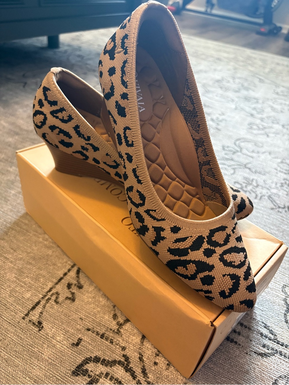 VIVAIA Tamia Wedge Pro Dark Leopard Pumps